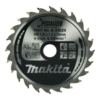 Makita Sägeblatt SPECIALIZED 136x20x24Z