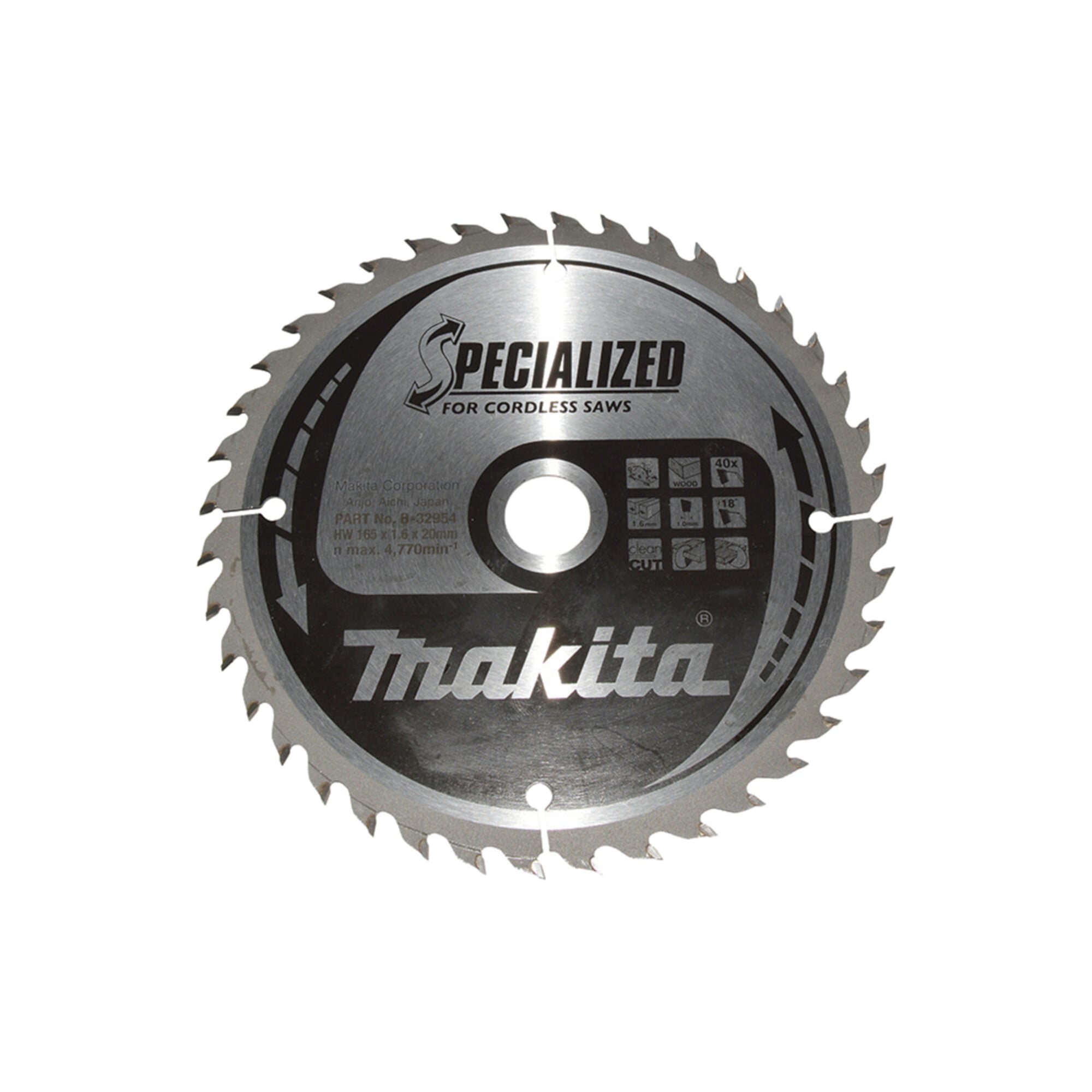 Makita Sägeblatt SPECIALIZED 165x20x40Z