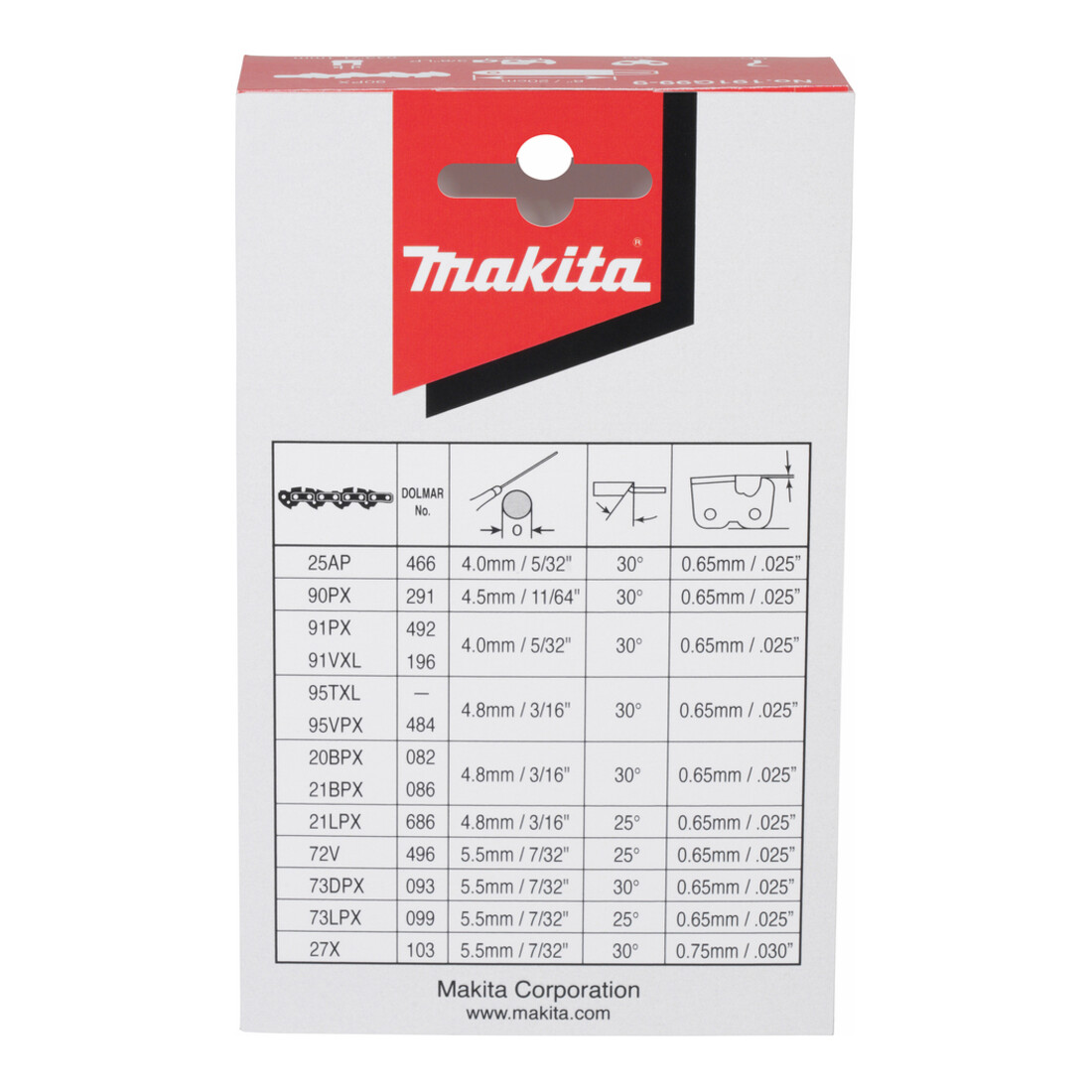 Makita Sägekette 20cm 1,1 mm 3/8" HM
