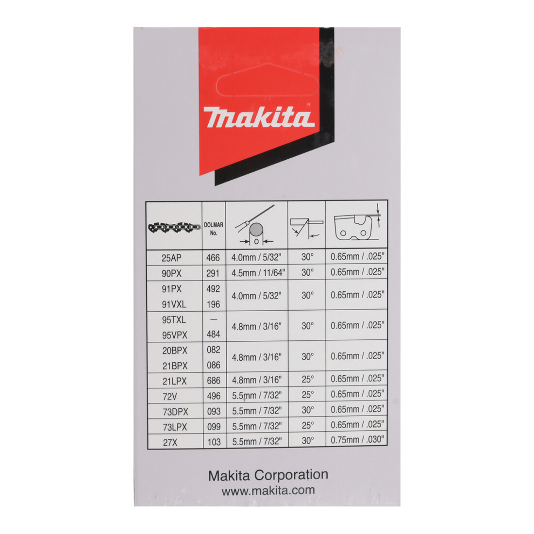 Makita Sägekette 38cm 1,5mm 3/8" VM