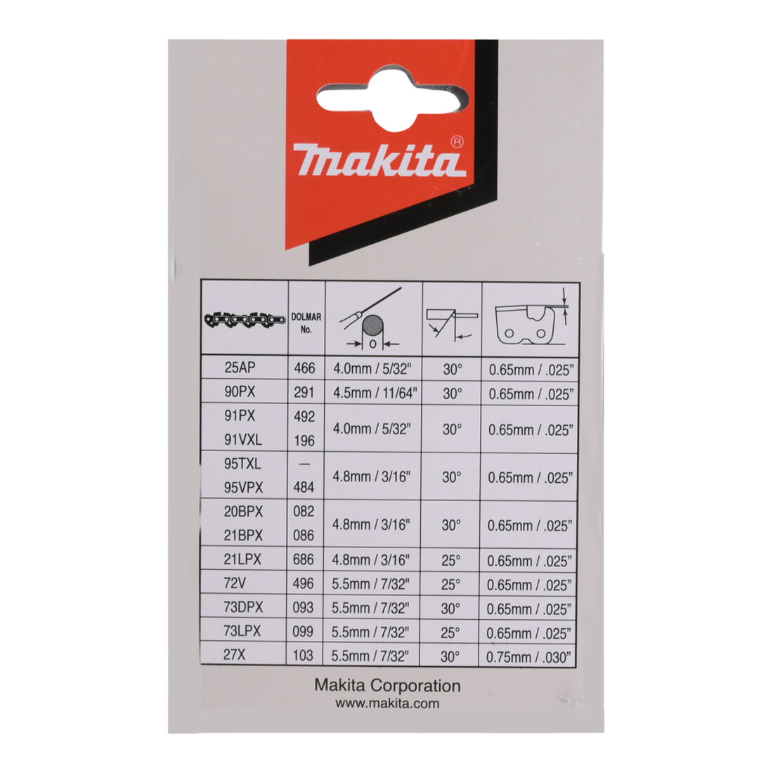 Makita Sägekette 40cm 1,1mm 3/8" HM