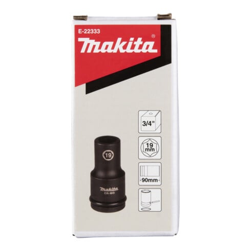 Makita Schlagnuss 3/4", SW19, 90 mm, inkl. O-Ring und Stift, CR-MO