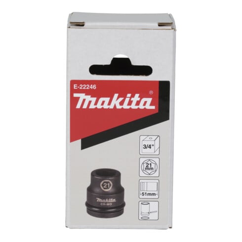 Makita Schlagnuss 3/4", SW21, 51 mm, inkl. O-Ring und Stift, CR-MO