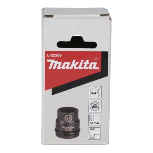 Makita Schlagnuss 3/4", SW24, 51 mm, inkl. O-Ring und Stift, CR-MO