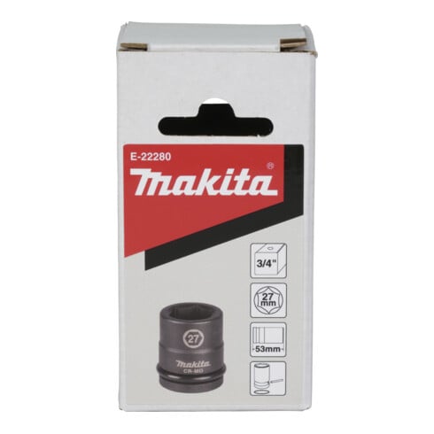 Makita Schlagnuss 3/4", SW27, 53 mm, inkl. O-Ring und Stift, CR-MO