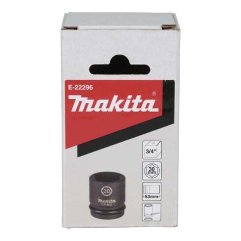 Makita Schlagnuss 3/4", SW30, 53 mm, inkl. O-Ring und Stift, CR-MO