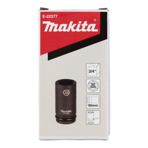 Makita Schlagnuss 3/4", SW30, 90 mm, inkl. O-Ring und Stift, CR-MO