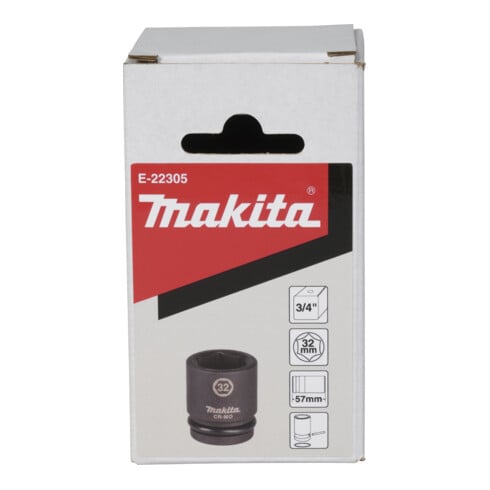 Makita Schlagnuss 3/4", SW32, 57 mm, inkl. O-Ring und Stift, CR-MO