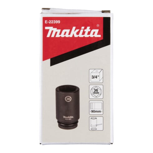 Makita Schlagnuss 3/4", SW36, 90 mm, inkl. O-Ring und Stift, CR-MO