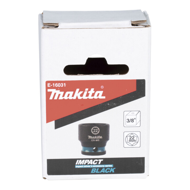 Makita Schlagnuss  3/8", SW22, kurz, Impact Black