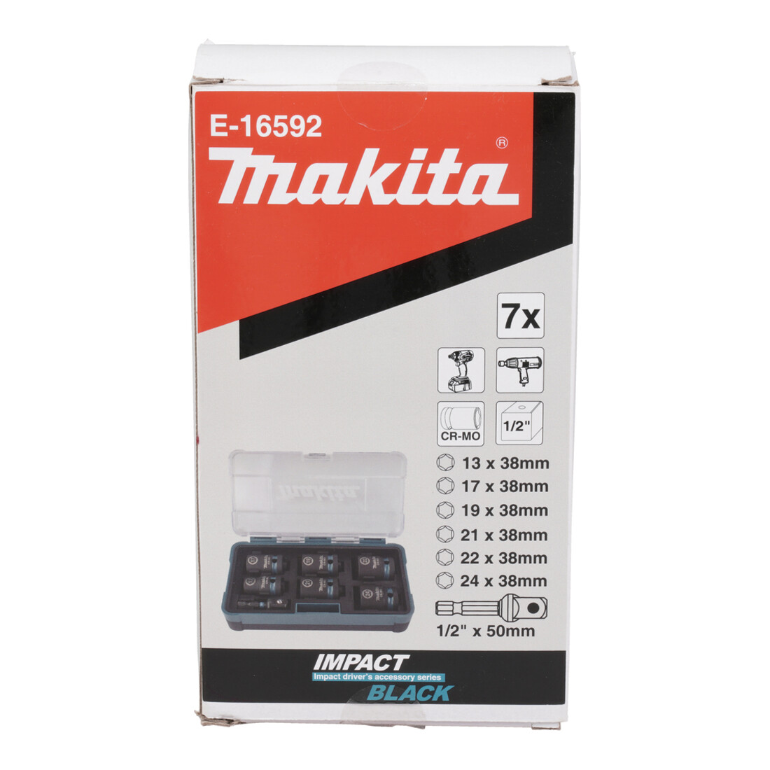 Makita Schlagnuss-Set 7-tlg. 1/2 IMPACT BLACK