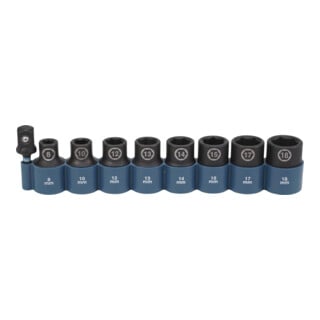 Makita Schlagnuss-Set IMPACT BLACK 9-tlg. 9-tlg., 1/2"