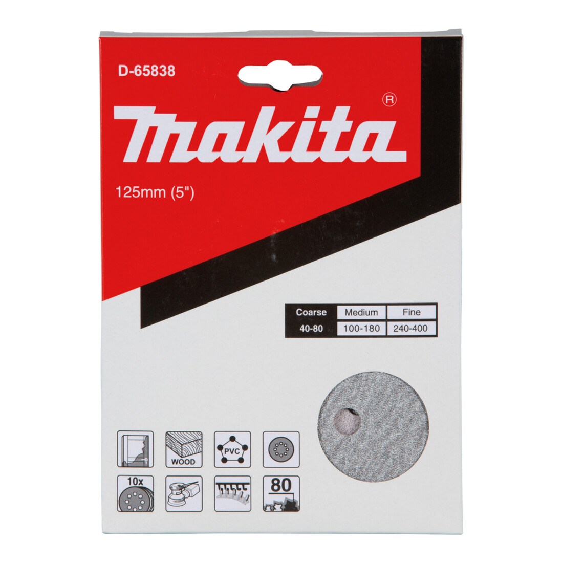 Makita Schleifpapier D 125mm K80