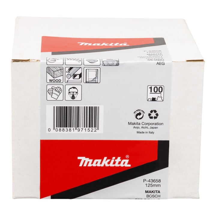 Makita Schleifpapier Klett 125 K100 P-43658