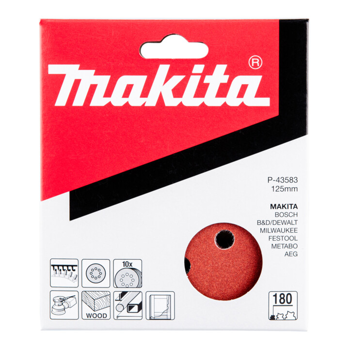 Makita Schleifpapier Klett 125mm K180 (P-43583)
