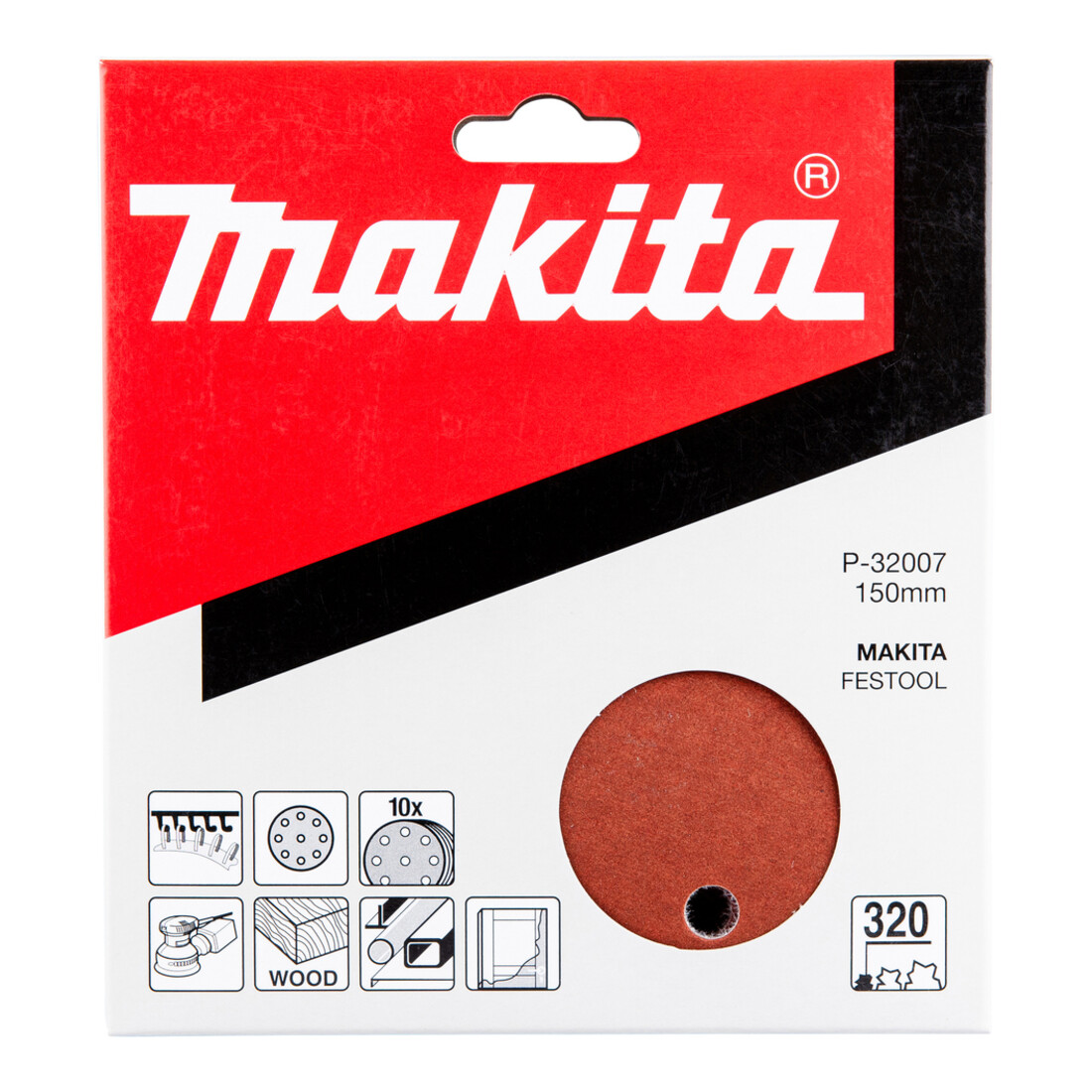 Makita Schleifpapier Klett 10 Stk. P-31980