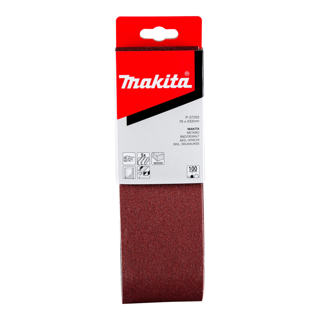 Makita schuurband 76x533mm K100 (P-37203)