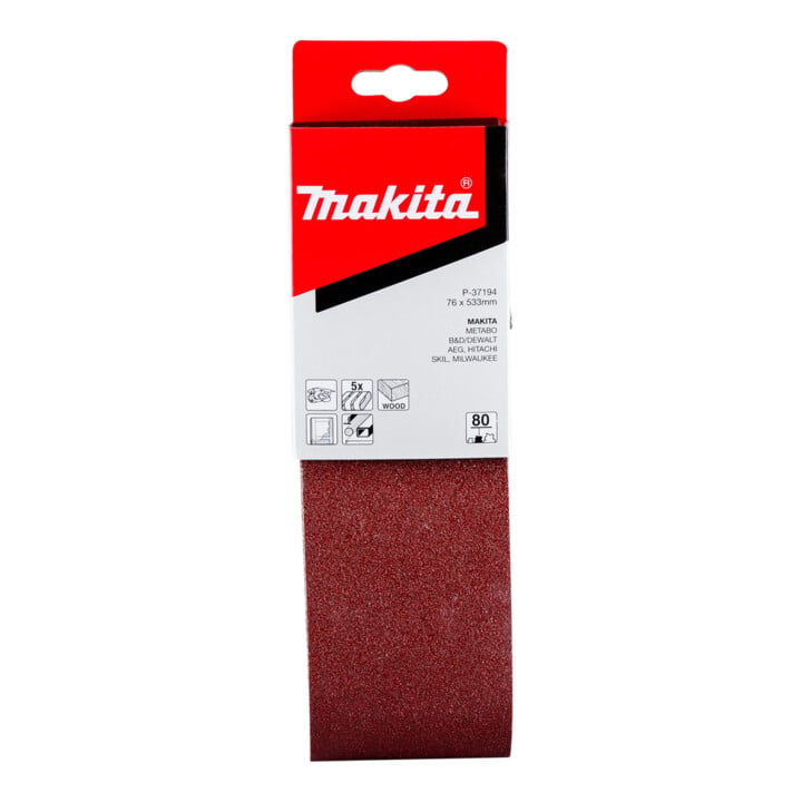 Makita schuurband 76x533mm K80 P-37194