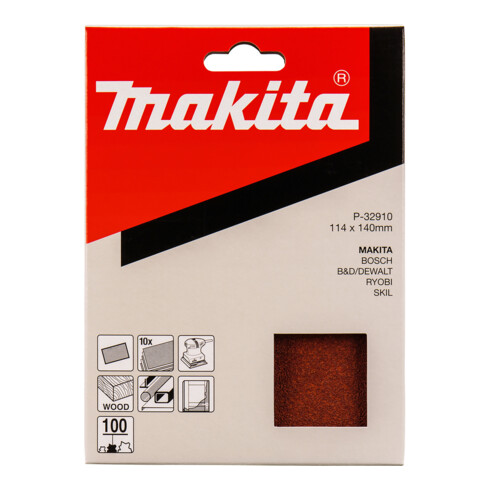 Makita schuurpapier 114x140 mm K100 P-32910