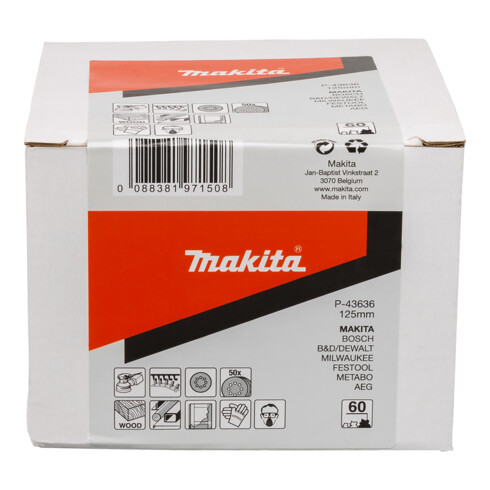 Makita Schuurpapier Klittenband 125 mm