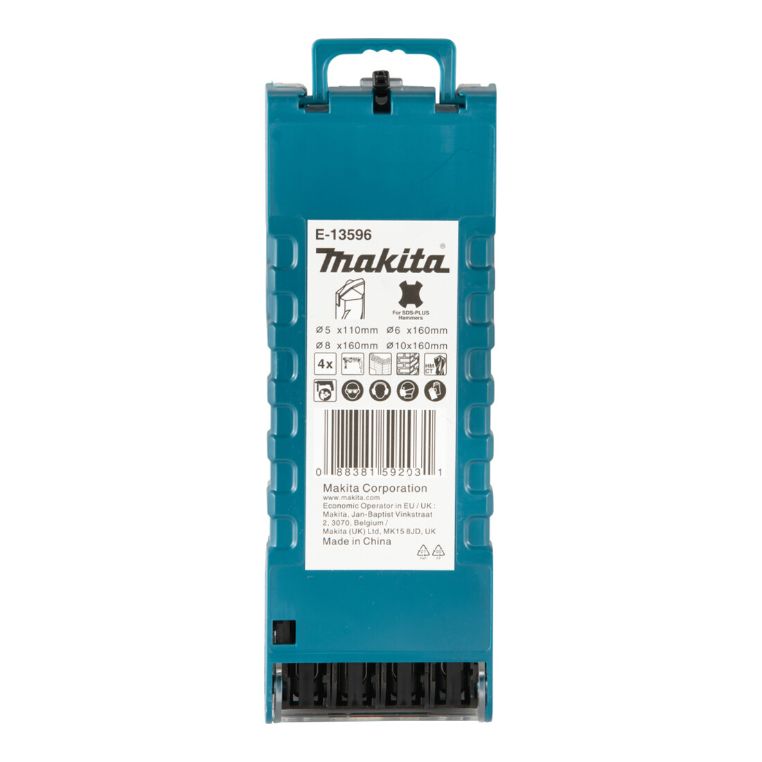 Makita SDS-PLUS Steinbohrer-Set 4-teilig. Ø 5/6/8/10 mm