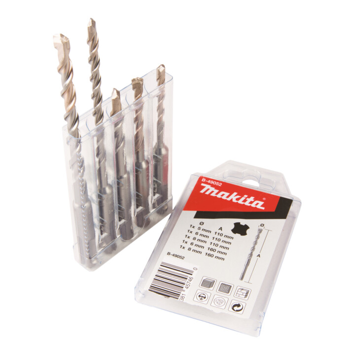 Makita SDS-V-PLUS Jeu de forets No.2 5-pièces B-49052