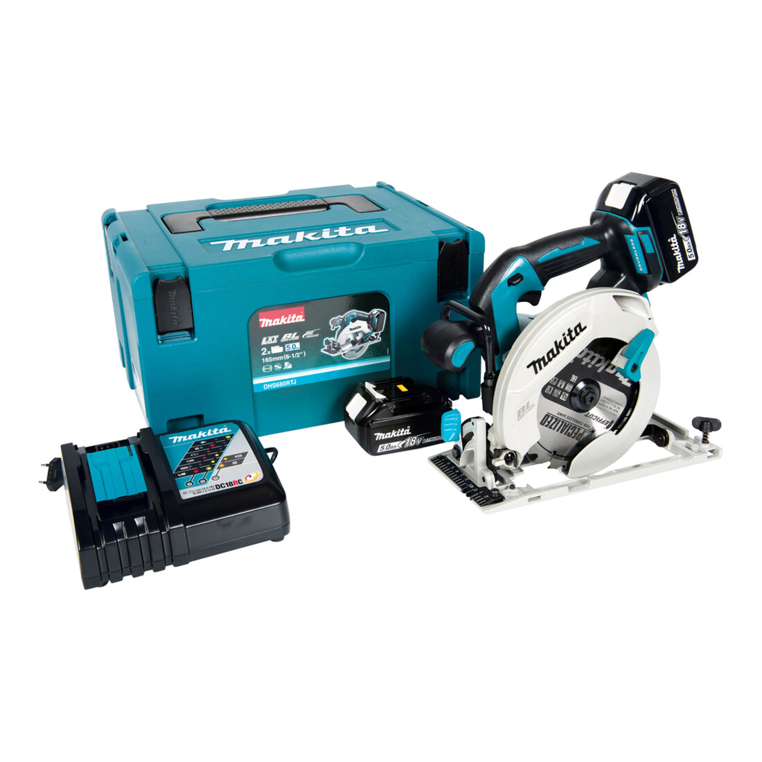 Makita Sega circolare a batteria 57mm 18V/5,0 Ah DHS680RTJ