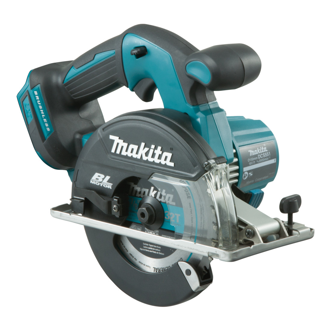 Makita Sega circolare a batteria per metalli 18V DCS551ZJ, senza batteria