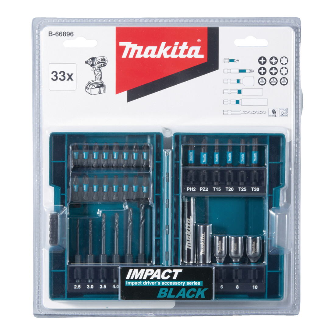 Makita Set bit e Set bit e punte trapano 33pz.