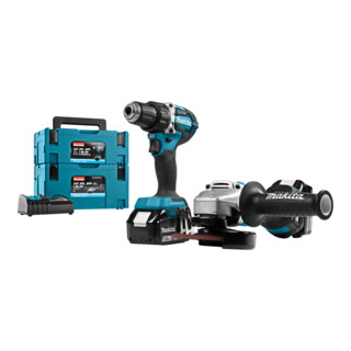 Makita Set combinato a batteria 18V DLX2190TJ1 per forare, avvitare, rettificare