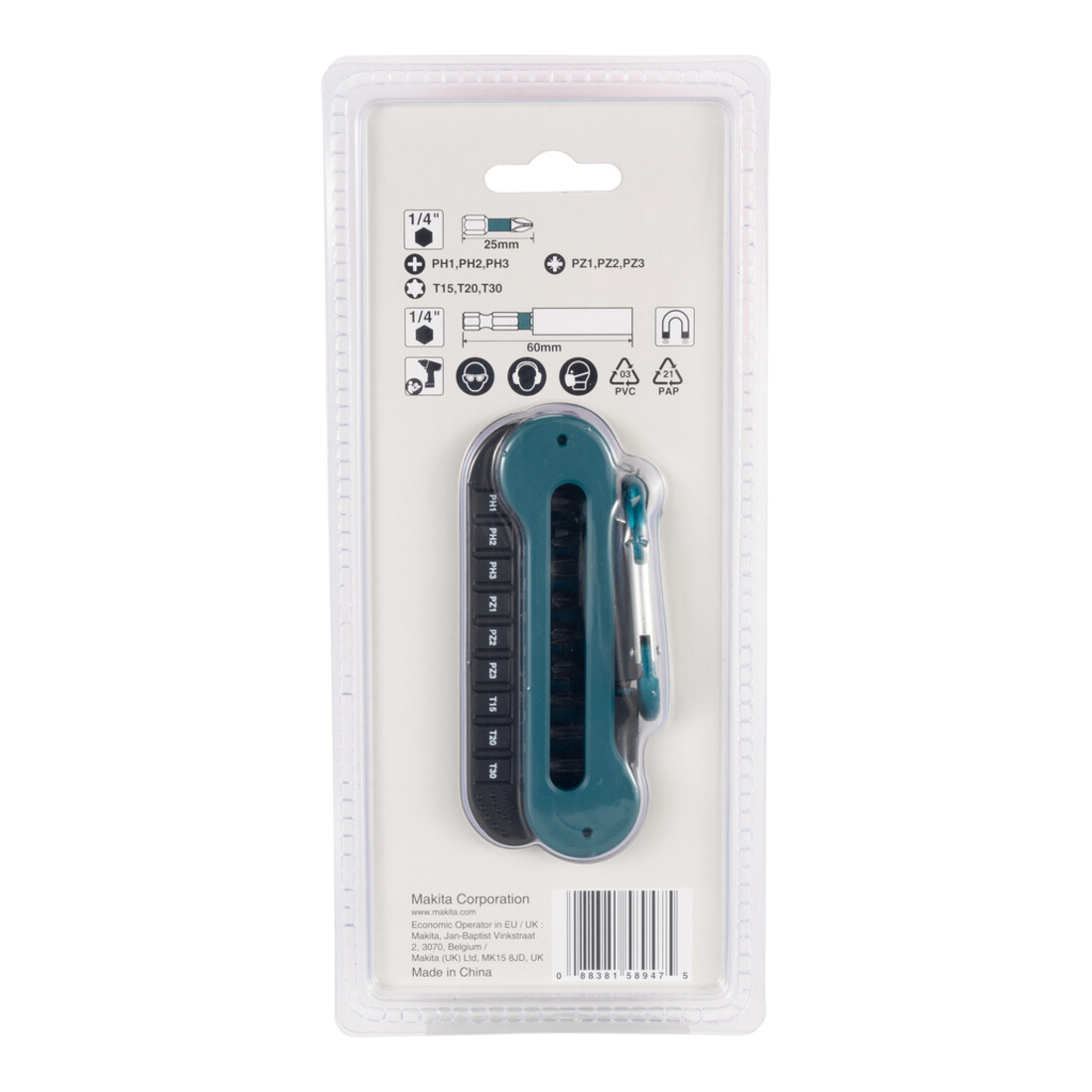Makita Set de 10 embouts Impact Black