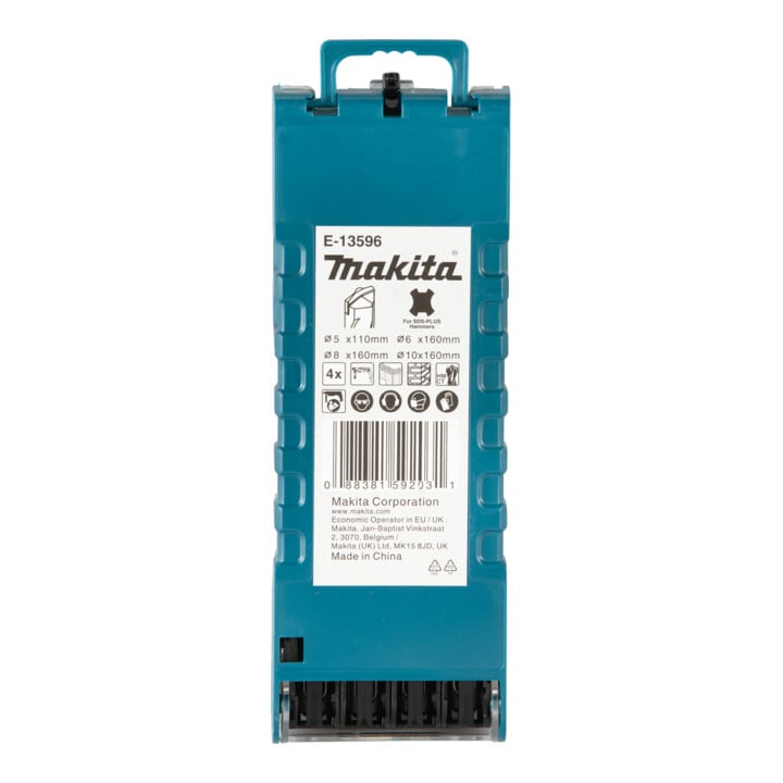 Makita Set de forets à pierre SDS-PLUS 4 pièces Ø 5/6/8/10 mm