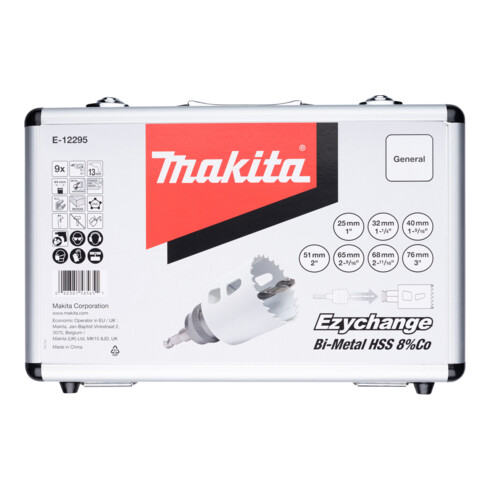 Makita Set de scies-cloches BiM EZYCHANGE universel 9 pièces Ø 25-76 mm • Profondeur de coupe 44 mm