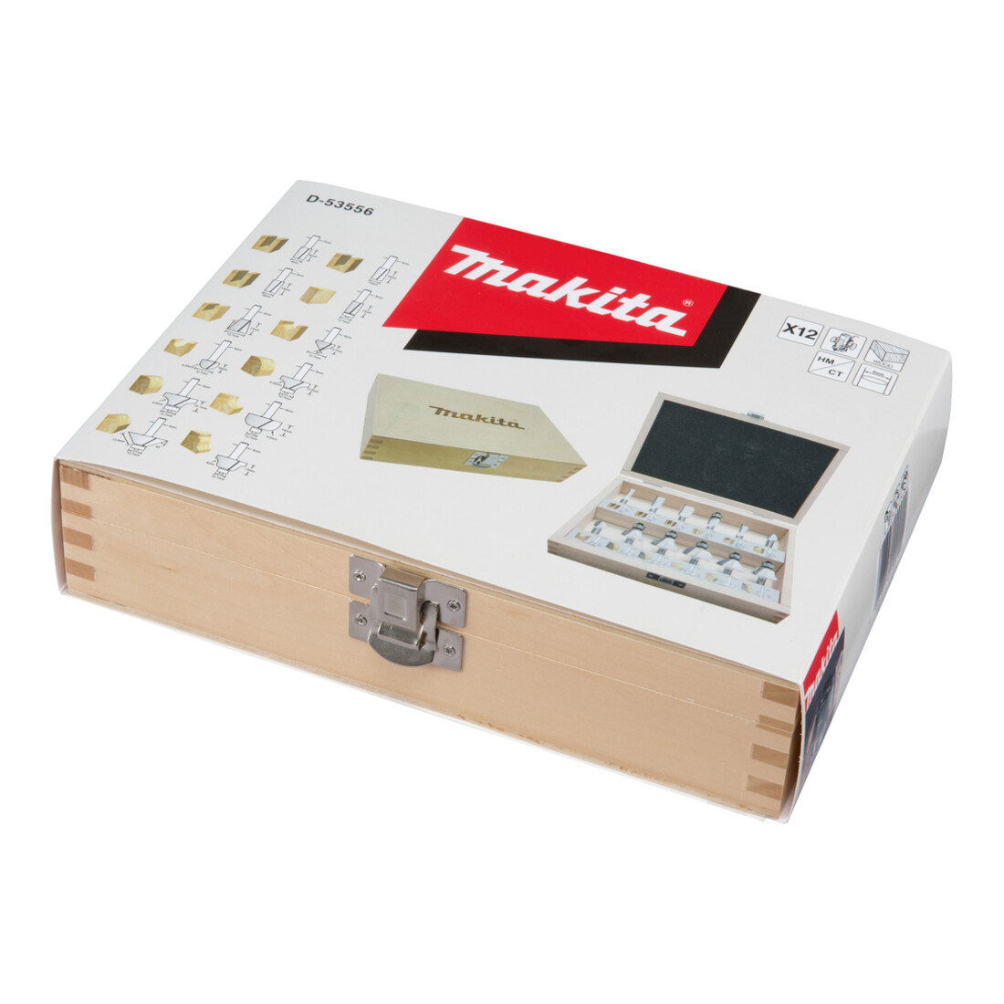 Makita Set di frese 8mm, 12pz. D-53556