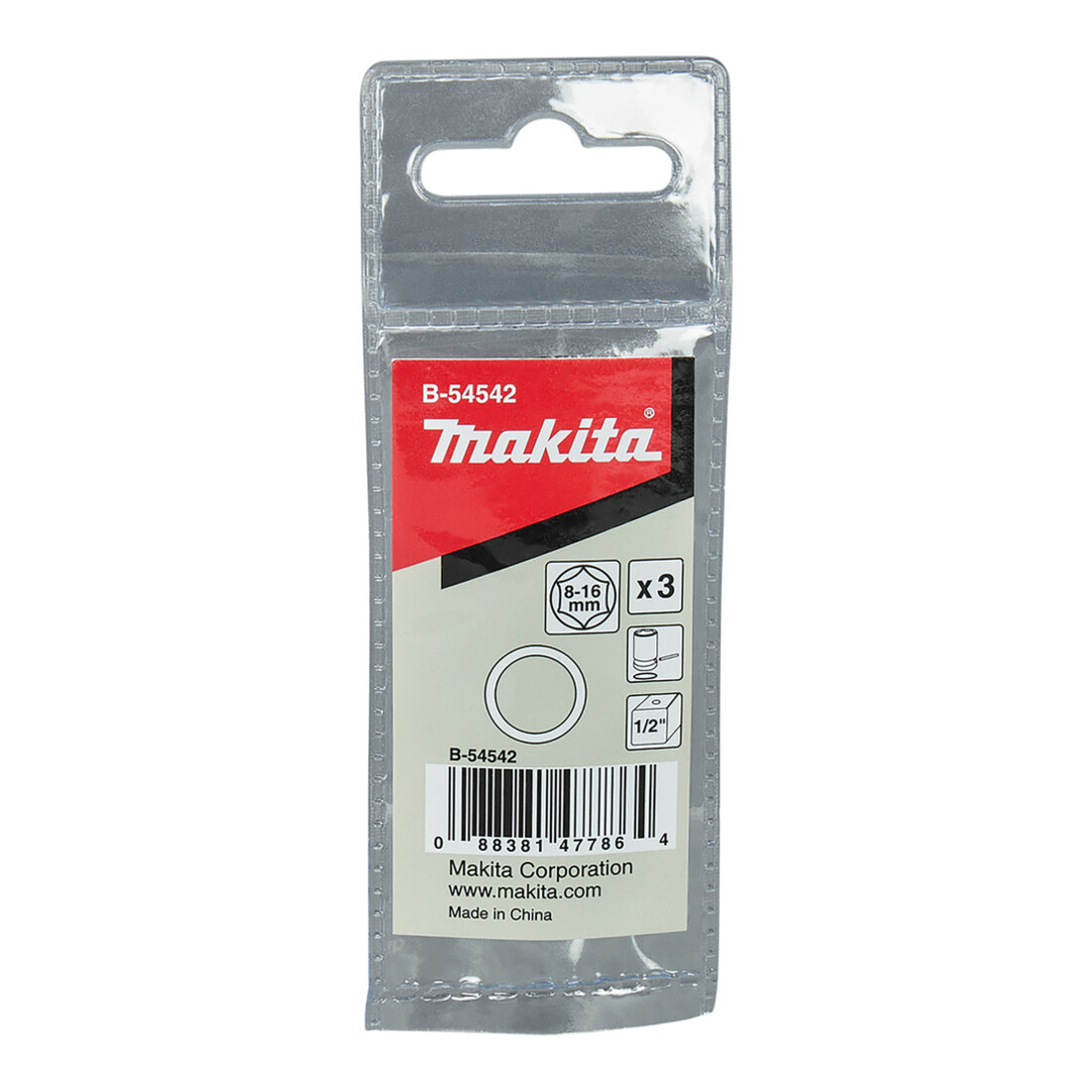 Makita Set di O-Ring per 1/2" 8-16mm B-54542