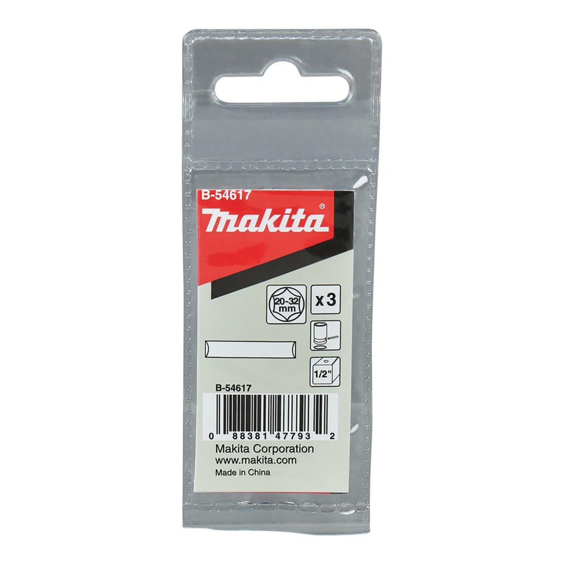 Makita Set di perni 1/2" 20-32mm B-54617