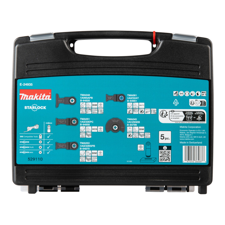 Makita Set d’outil multifonction STARLOCK, 5 pièces