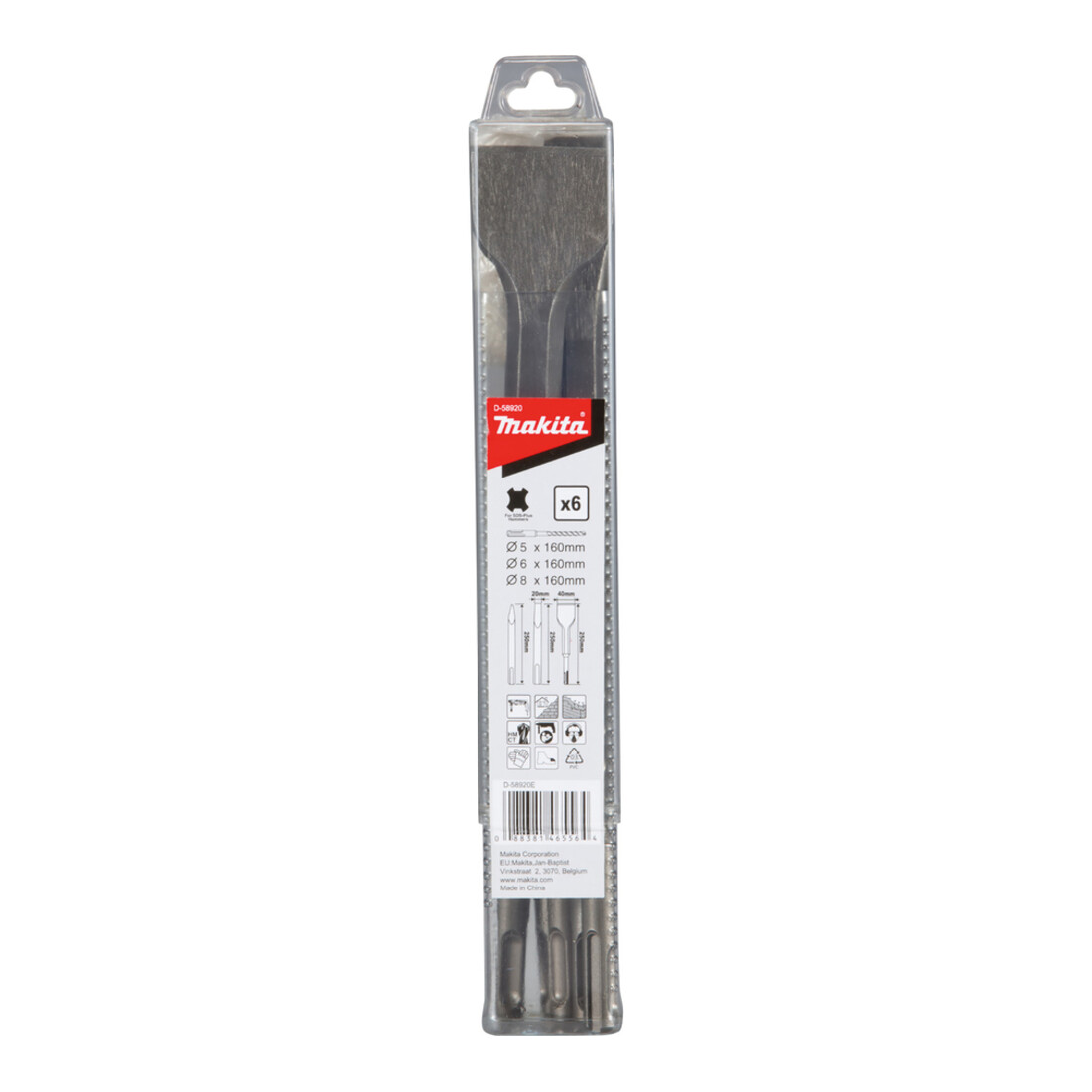 Makita Set punte per trapano e scalpelli SDS+ 6pz.