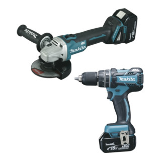 Makita Set speciale a batterie DLX2126TJ1 DGA504Z e DHP480Z