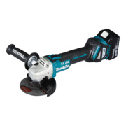 Makita Smerigliatrice angolare a batteria DGA513RTJ 18V/5,0 Ah, 2 batterie + caricabatterie in MAKPAC