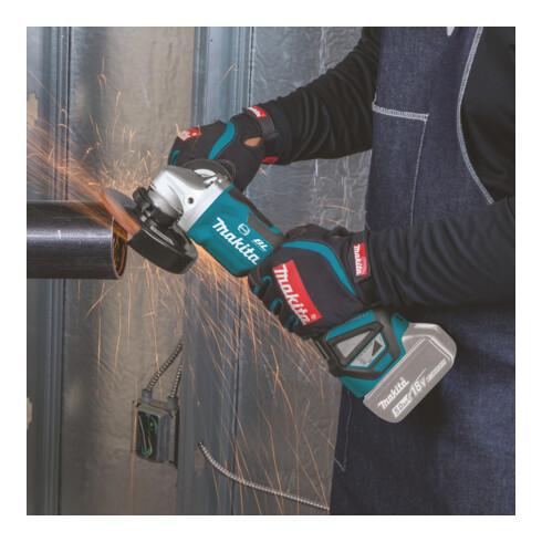 Makita Smerigliatrice angolare a batteria DGA517Z 18,0V con interruttore a paletta (senza batteria, senza caricatore)