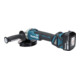 Makita snoerloze haakse slijper DGA511RTJ, 18 V / 5 Ah, 2 accu + lader in MAKPAC-4