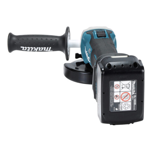Makita snoerloze haakse slijper DGA511RTJ, 18 V / 5 Ah, 2 accu + lader in MAKPAC
