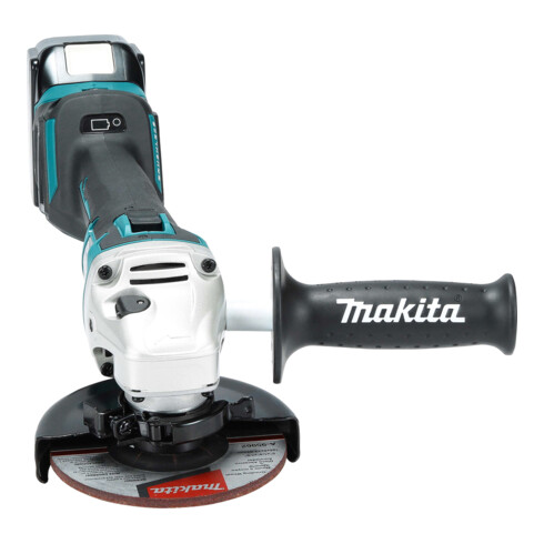 Makita snoerloze haakse slijper DGA513RTJ 18 V / 5.0 Ah, 2 accu + lader in MAKPAC