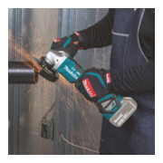 Makita snoerloze haakse slijper DGA517RTJ, 18 V, 5.0 Ah met peddelschakelaar, 2 accu en lader, in MAKPAC-4