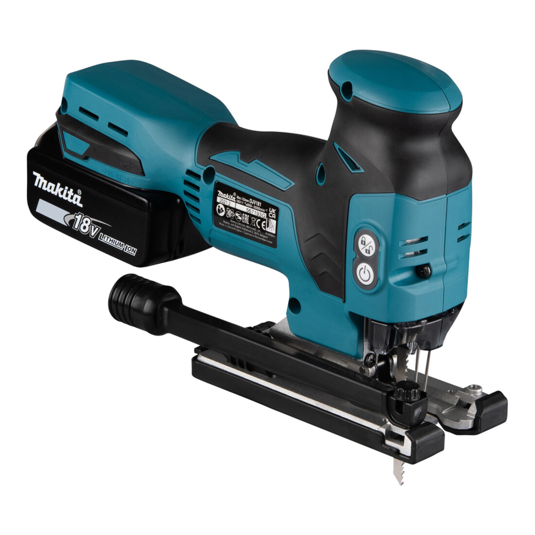 Makita snoerloze pendeldecoupeerzaag DJV181RTJ 18 V met 2 batterijen, snellader en in koffer