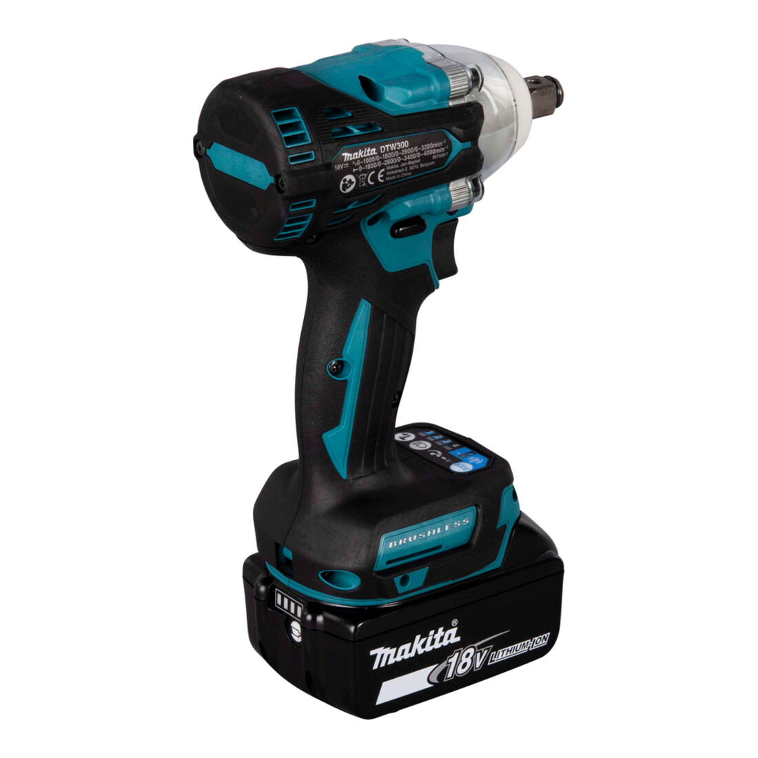 Makita snoerloze slagmoersleutel 18V / 5.0 Ah, 2 accu + lader in MAKPAC