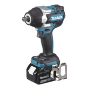 Makita snoerloze slagmoersleutel 18V / 5.0 Ah, 2 batterijen, lader in MAKPAC DTW701RTJ