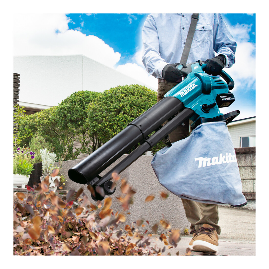 Makita Souffleur et aspirateur à feuilles sans fil DUB187Z, 18 V, 64 m/s, 366 m³/h