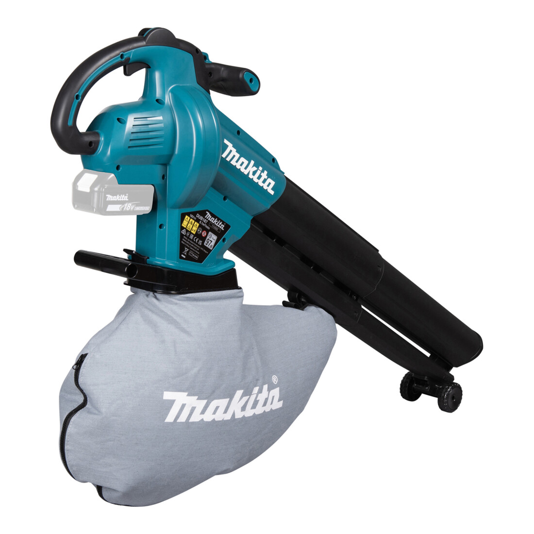 Makita Souffleur et aspirateur à feuilles sans fil DUB187Z, 18 V, 64 m/s, 366 m³/h